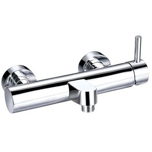 shower mixer tap / wall-mounted / chrome-plated brass / bathroom