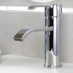 washbasin mixer tap / chrome-plated brass / bathroom / 1-hole