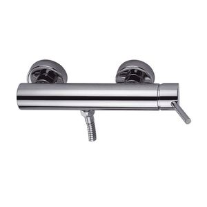 shower mixer tap / wall-mounted / chrome-plated brass / bathroom