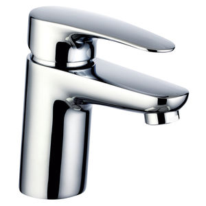washbasin mixer tap / chrome-plated brass / bathroom / 1-hole