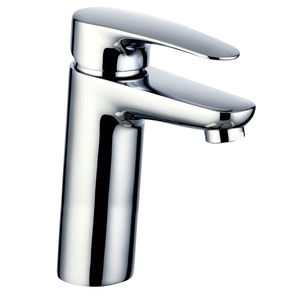 washbasin mixer tap / chrome-plated brass / bathroom / 1-hole
