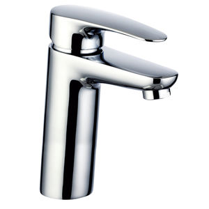 washbasin mixer tap / chrome-plated brass / bathroom / 1-hole