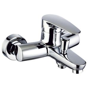 shower mixer tap / for bathtubs / wall-mounted / chrome-plated brass