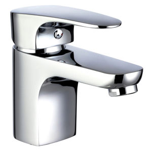 washbasin mixer tap / chrome-plated brass / bathroom / 1-hole