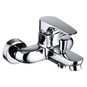 shower mixer tap / for bathtubs / wall-mounted / chrome-plated brass