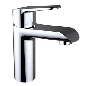 washbasin mixer tap / chrome-plated brass / bathroom / 1-hole