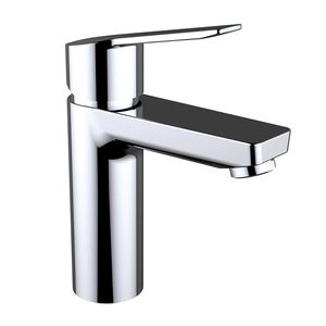 washbasin mixer tap / chrome-plated brass / bathroom / 1-hole