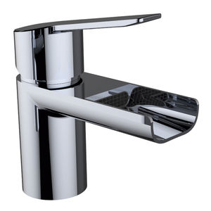 washbasin mixer tap / chrome-plated brass / bathroom / 1-hole