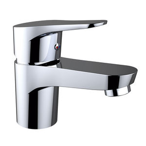 washbasin mixer tap / chrome-plated brass / bathroom / 1-hole
