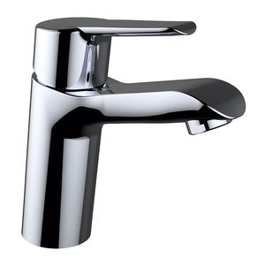 washbasin mixer tap / chrome-plated brass / bathroom / 1-hole