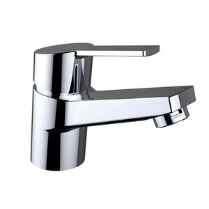 washbasin mixer tap / chrome-plated brass / bathroom / 1-hole