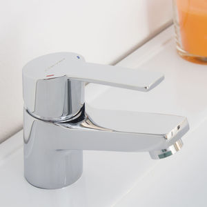 washbasin mixer tap / chrome-plated brass / bathroom / 1-hole