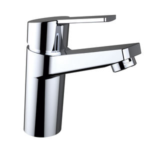 washbasin mixer tap / chrome-plated brass / bathroom / 1-hole