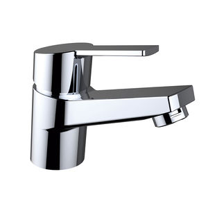 washbasin mixer tap / chrome-plated brass / bathroom / 1-hole