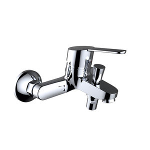 shower mixer tap / for bathtubs / wall-mounted / chrome-plated brass