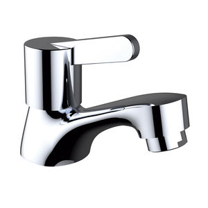 washbasin mixer tap / chrome-plated brass / bathroom / 1-hole