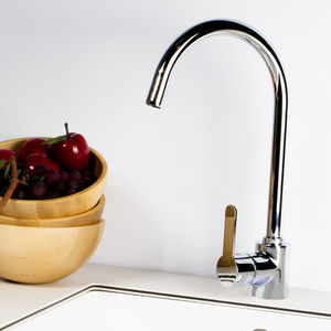 chrome-plated brass mixer tap / kitchen / 1-hole / for hotels