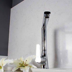 chrome-plated brass mixer tap / kitchen / 1-hole / for hotels