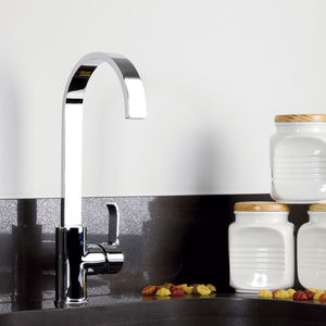 chrome-plated brass mixer tap / kitchen / 1-hole / for hotels