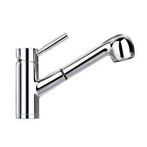 chrome-plated brass mixer tap / kitchen / 1-hole / for hotels