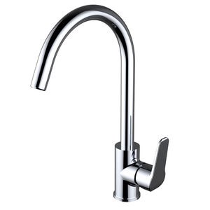 chrome-plated brass mixer tap / kitchen / 1-hole / for hotels