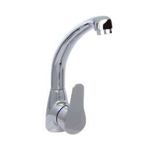 chrome-plated brass mixer tap / kitchen / 1-hole / for hotels