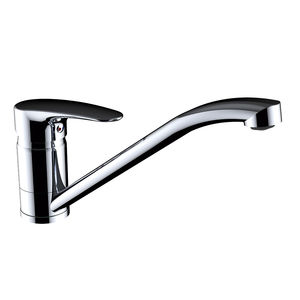 chrome-plated brass mixer tap / kitchen / 1-hole / for hotels