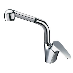 chrome-plated brass mixer tap / kitchen / 1-hole / for hotels
