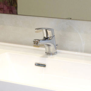 washbasin mixer tap / chrome-plated brass / bathroom / 1-hole