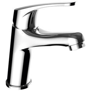 washbasin mixer tap / chrome-plated brass / bathroom / 1-hole