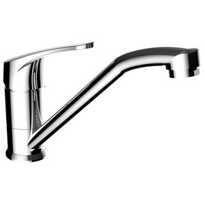 chrome-plated brass mixer tap / kitchen / 1-hole / for hotels