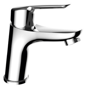 washbasin mixer tap / chrome-plated brass / bathroom / 1-hole