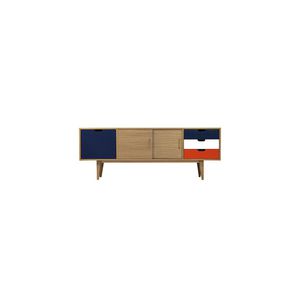sideboard with long legs / Scandinavian design / oak / walnut