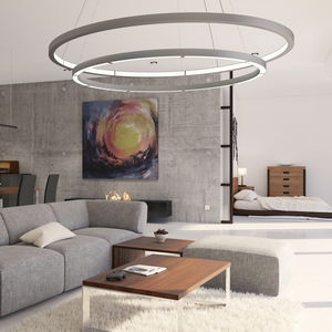 contemporary chandelier / metal / polycarbonate / LED