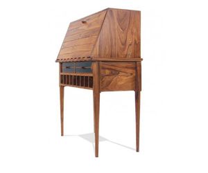 traditional secretary desk / solid wood / with storage