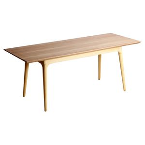 contemporary dining table / oak / solid wood / rectangular