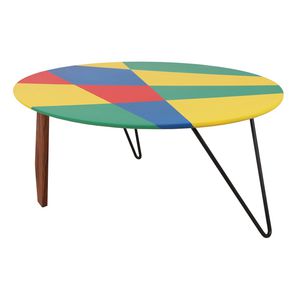 contemporary table / solid wood / plywood / metal