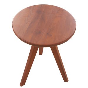 contemporary side table / beech / round / commercial