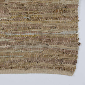 traditional rug / patterned / leather / rectangular