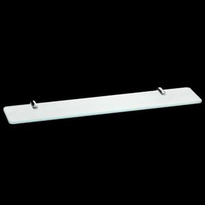 wall-mounted shelf / contemporary / chrome-plated brass / glass