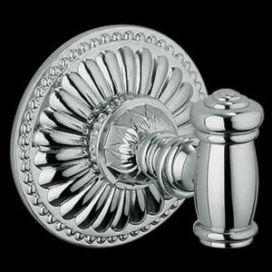 traditional coat hook / chrome-plated brass / gold-plated brass / bathroom