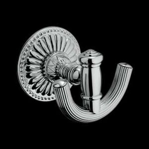 traditional coat hook / chrome-plated brass / gold-plated brass / double
