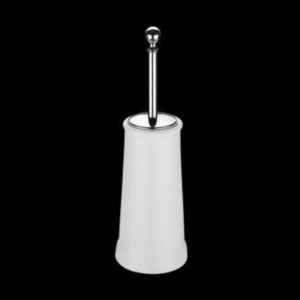 chrome-plated brass toilet brush / gold-plated brass / ceramic / floor-mounted