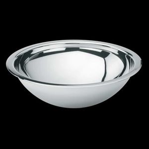 built-in washbasin / round / stainless steel / contemporary
