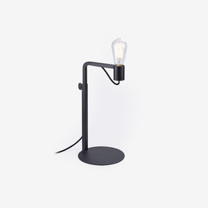 table lamp / contemporary / lacquered metal / oak