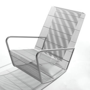 contemporary armchair / mesh / rocker / contract