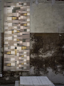 contemporary wallpaper / patterned / 3D effect / wood look