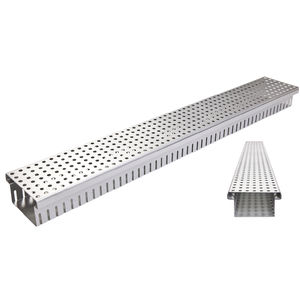 floor drainage channel / stainless steel / galvanized steel / with grating