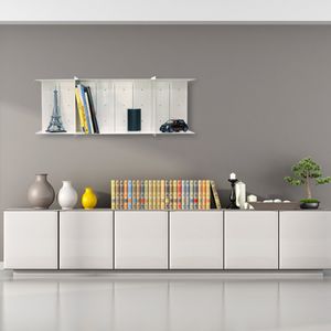wall-mounted shelf / contemporary / aluminum