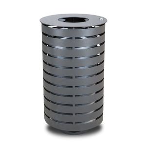 public trash can / sheet steel / galvanized steel / commercial